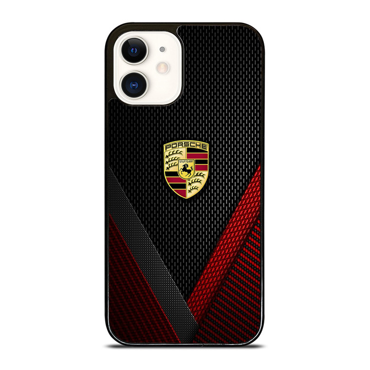 PORSCHE LOGO CARBON iPhone 12 Case