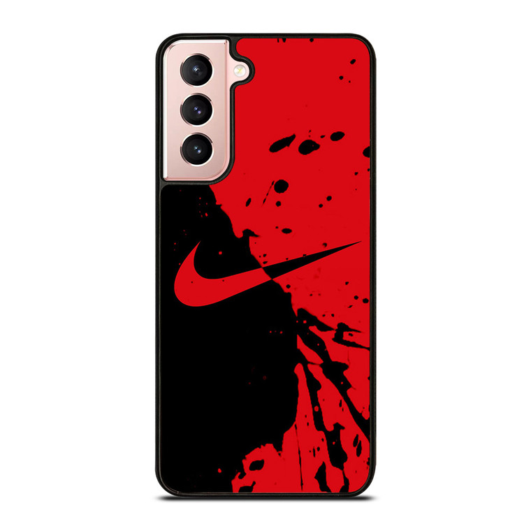 NIKE SWOOSH LOGO RED BLACK Samsung Galaxy S21 Case