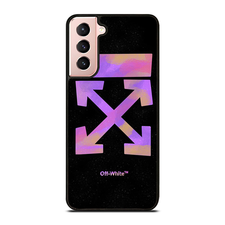 OFF WHITE PURPLE SPRAY Samsung Galaxy S21 Case
