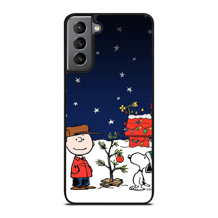 SNOOPY AND CHARLIE BROWN SNOW THE PEANUTS Samsung Galaxy S21 Plus Case