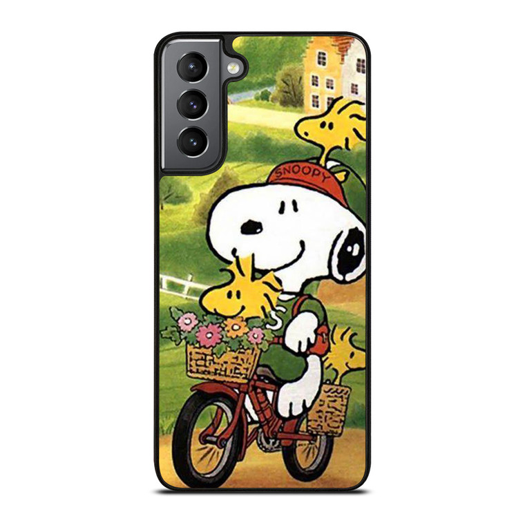 SNOOPY THE PEANUTS BICYCLE Samsung Galaxy S21 Plus Case