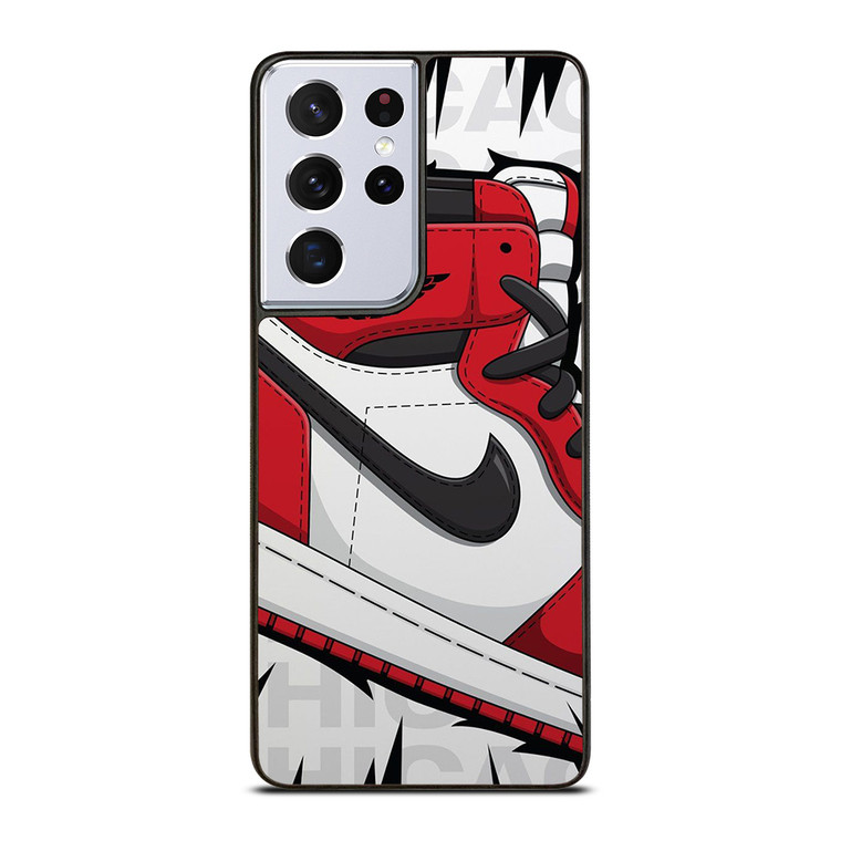 AIR ORDAN NIKE RED SNEAKERS Samsung Galaxy S21 Ultra Case