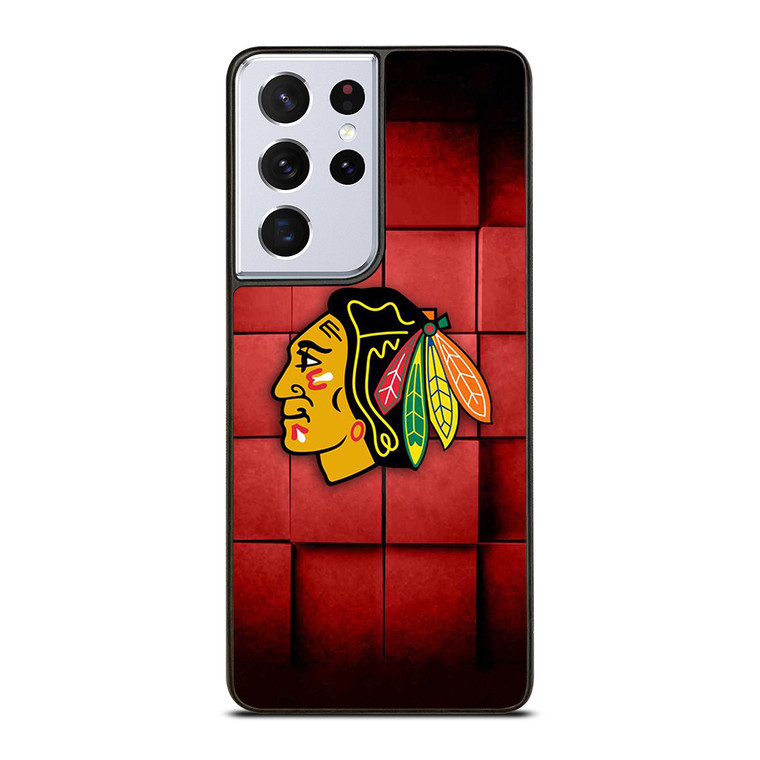 CHICAGO BLACKHAWKS FOOTBALL LOGO ICON Samsung Galaxy S21 Ultra Case