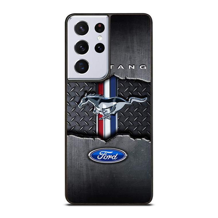 FORD MUSTANG METAL LOGO EMBLEM Samsung Galaxy S21 Ultra Case