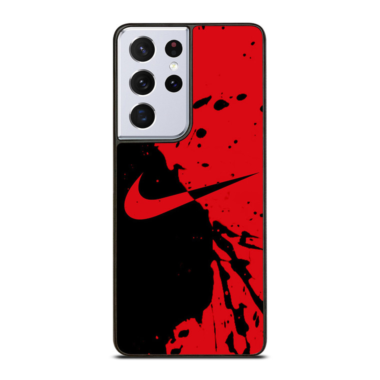 NIKE SWOOSH LOGO RED BLACK Samsung Galaxy S21 Ultra Case