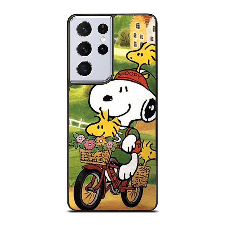 SNOOPY THE PEANUTS BICYCLE Samsung Galaxy S21 Ultra Case