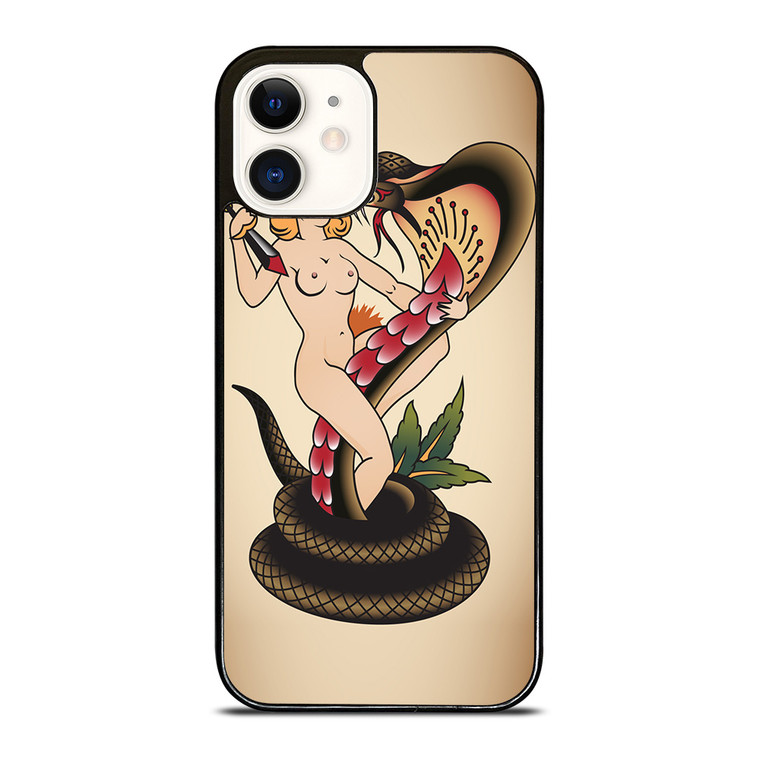 SNAKE CHAMER SAILOR JERRY TATTOO iPhone 12 Case