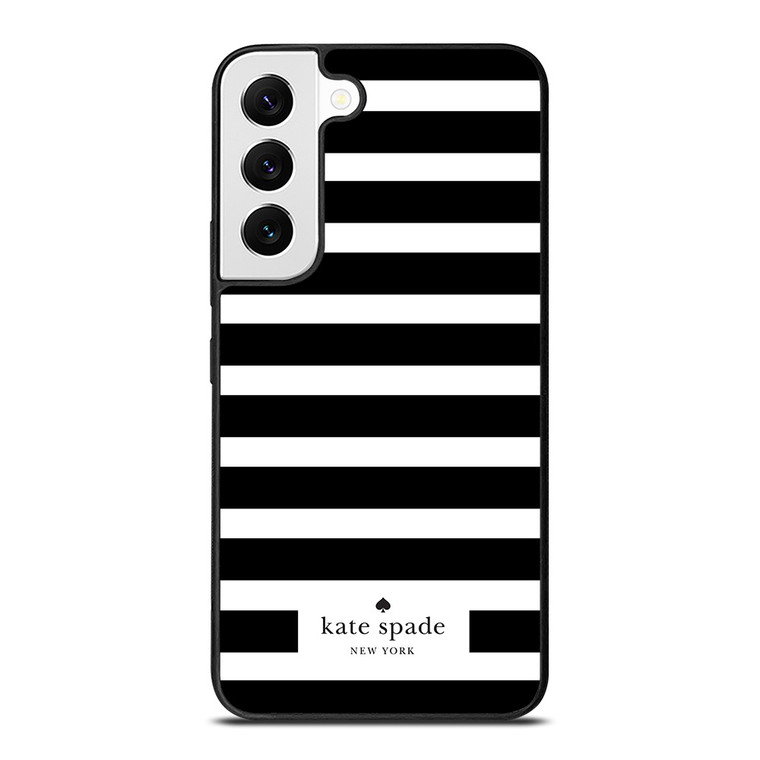 KATE SPADE NEW YORK BLACK WHITE STRIPES Samsung Galaxy S22 Case
