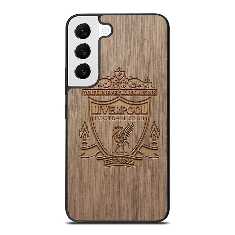 LIVERPOOL FC FOOTBALL CLUB WOODEN LOGO Samsung Galaxy S22 Case