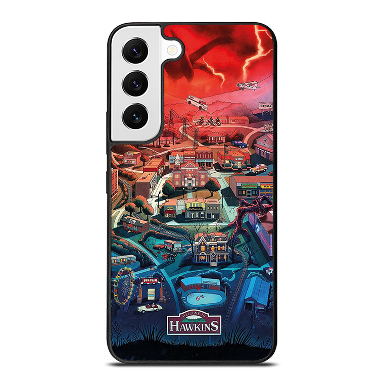 STRANGER THINGS WELCOME TO HAWKINS CARTOON Samsung Galaxy S22 Case