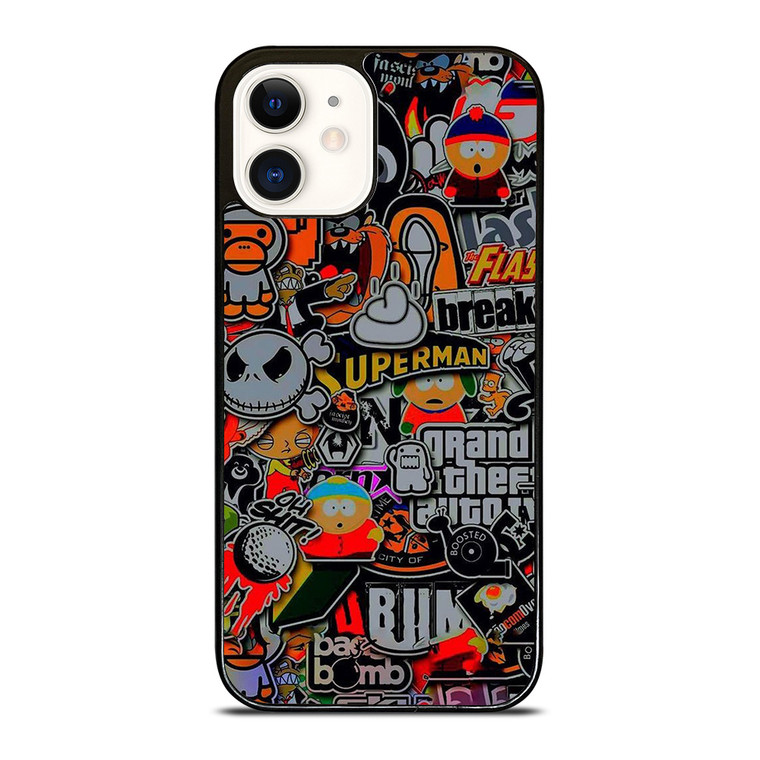 STICKER BOMB COMPILATION iPhone 12 Case STICKER BOMB COMPILATION iPhone 12 Case
