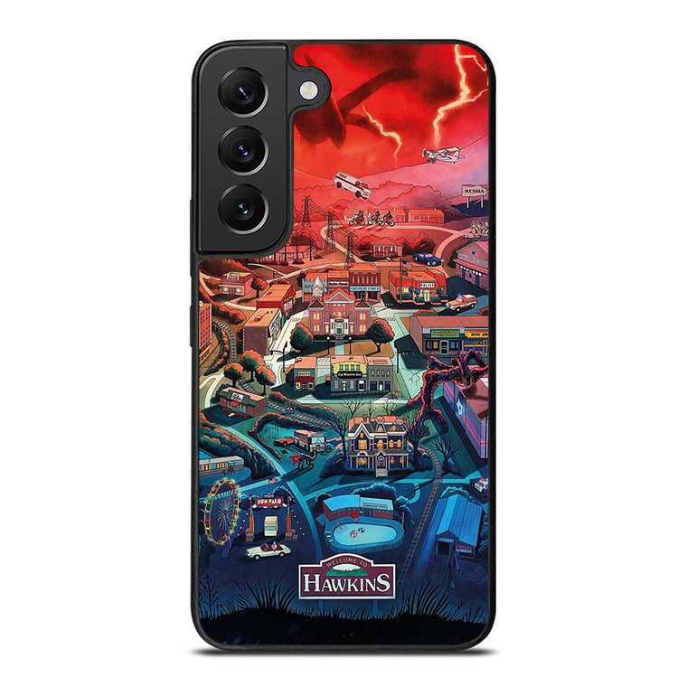 STRANGER THINGS WELCOME TO HAWKINS CARTOON Samsung Galaxy S22 Plus Case