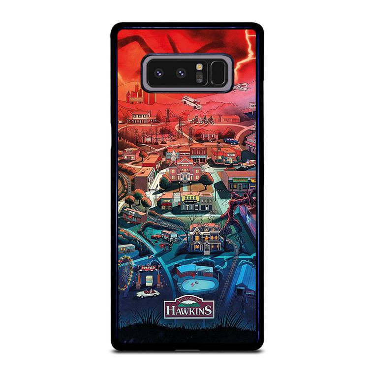 STRANGER THINGS WELCOME TO HAWKINS CARTOON Samsung Galaxy Note 8 Case