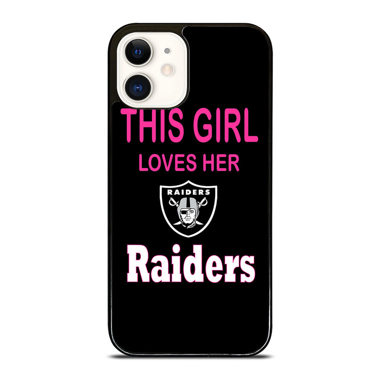 THIS GIRL LOVES THE RAIDERS iPhone 12 Case THIS GIRL LOVES THE RAIDERS iPhone 12 Case