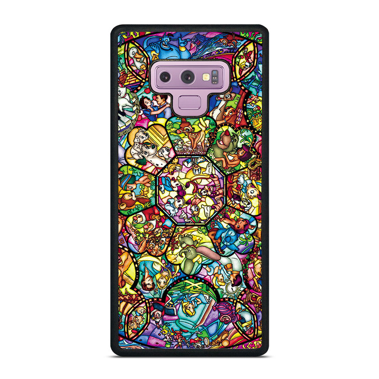 ALL DISNEY CHARACTERS GLASS ART Samsung Galaxy Note 9 Case