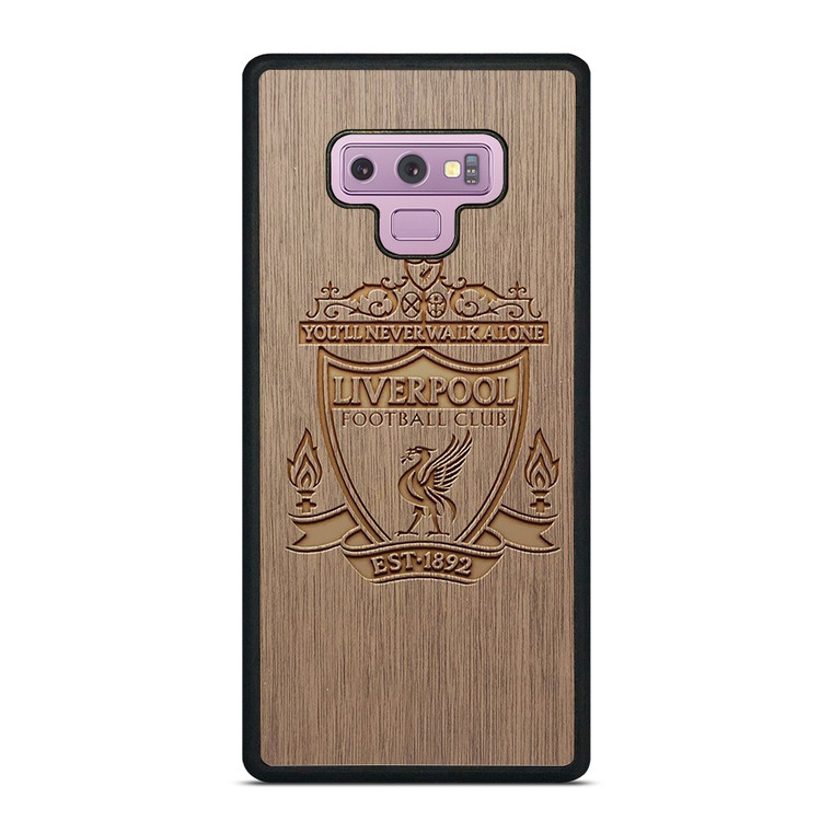 LIVERPOOL FC FOOTBALL CLUB WOODEN LOGO Samsung Galaxy Note 9 Case