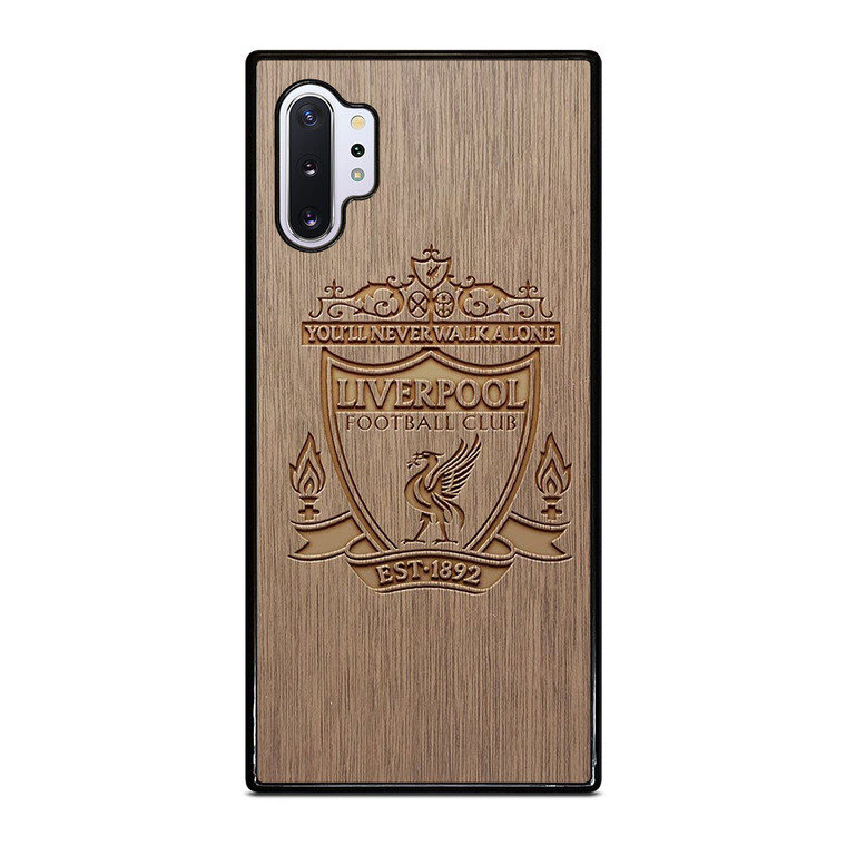 LIVERPOOL FC FOOTBALL CLUB WOODEN LOGO Samsung Galaxy Note 10 Plus Case