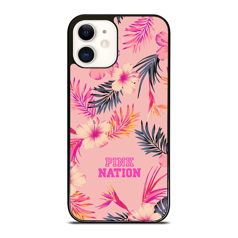 VICTORIA SECRET PINK NATION FLORAL BG iPhone 12 Case