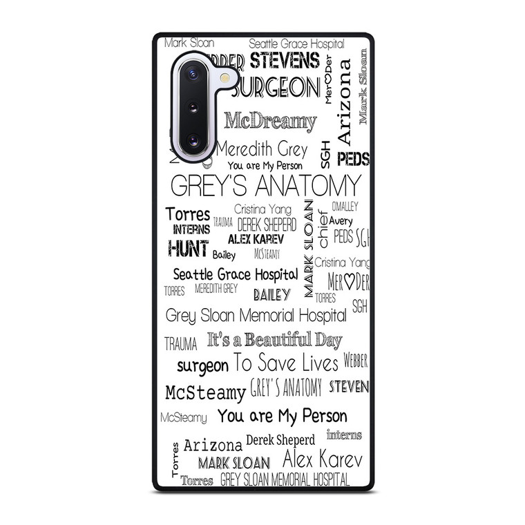 GREY'S ANATOMY STORY Samsung Galaxy Note 10 Case