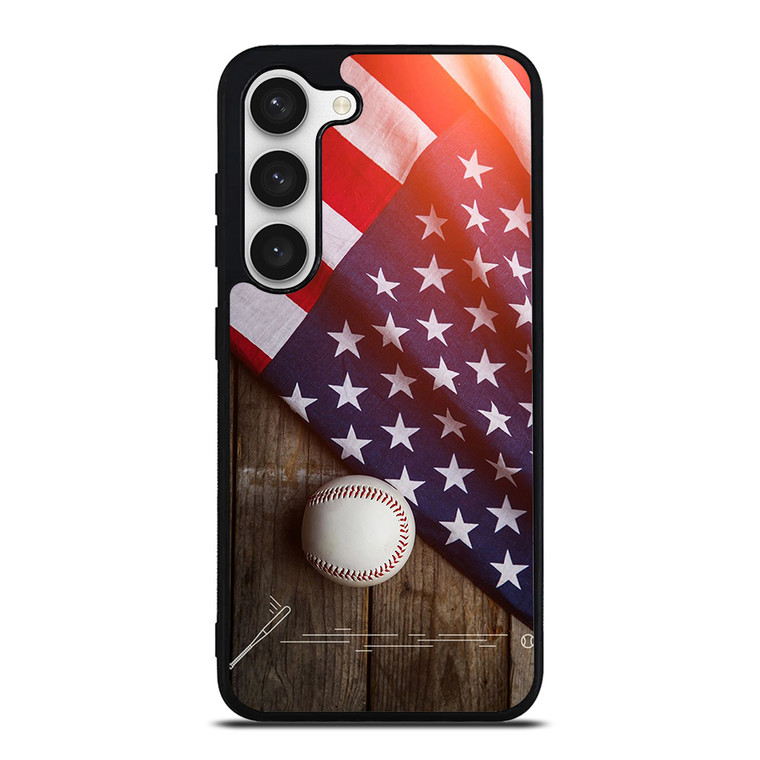BASEBALL BALL AND FLAG Samsung Galaxy S23 Case