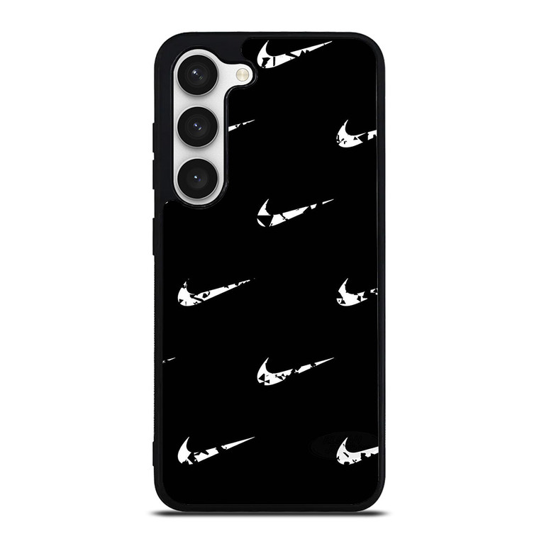 BLACK NIKE LOGO PATTERN Samsung Galaxy S23 Case