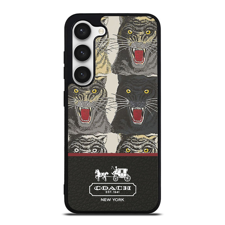 COACH NEW YORK TIGER FACE PATTERN Samsung Galaxy S23 Case