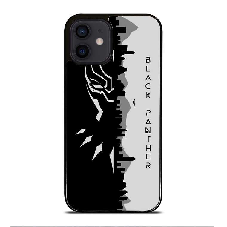 BLACK PANTHER BLACK WHITE FAN ART iPhone 12 Mini Case BLACK PANTHER BLACK WHITE FAN ART iPhone 12 Mini Case