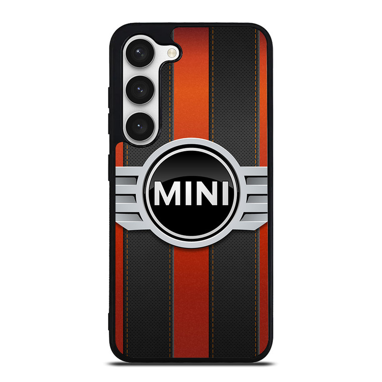 MINI COPER LOGO BLACK RED STRIPES Samsung Galaxy S23 Case