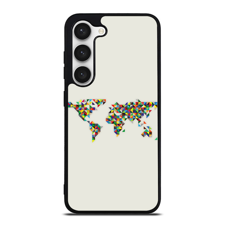 MINIMALISTIC WORLD MAP Samsung Galaxy S23 Case