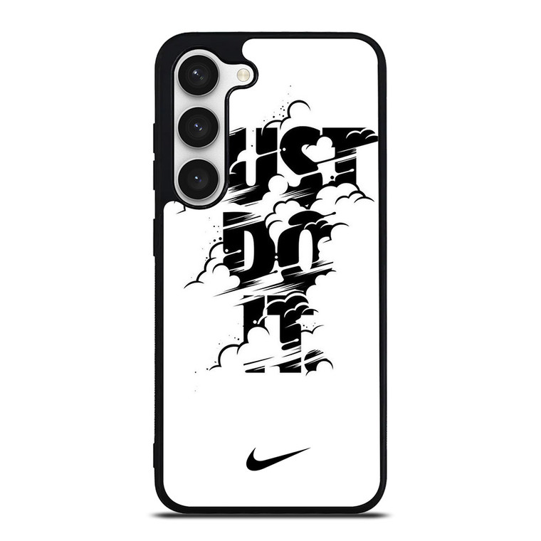 NIKE LOGO JUST DO IT GLITCH BLACK Samsung Galaxy S23 Case