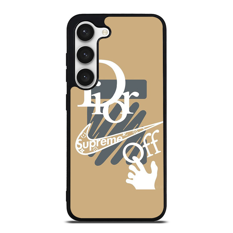 OFF WHITE DIOR SUPREME LOGO Samsung Galaxy S23 Case