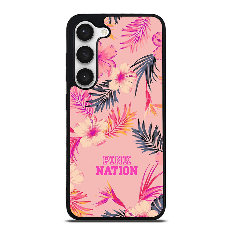 VICTORIA SECRET PINK NATION FLORAL BG Samsung Galaxy S23 Case