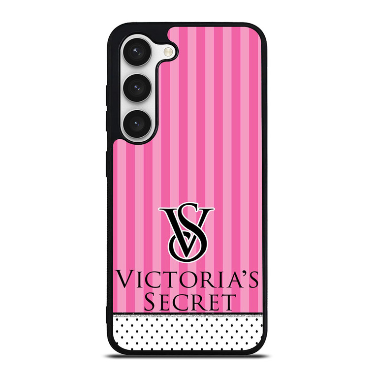 VICTORIA'S SECRET LOGO POLKADOT STRIPE Samsung Galaxy S23 Case