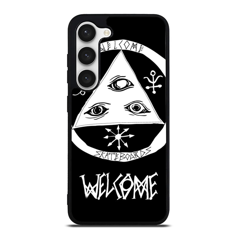 WELCOME SKATEBOARDS LOGO BLACK Samsung Galaxy S23 Case