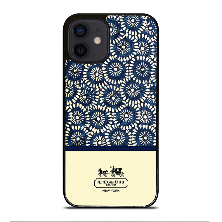 COACH NEW YORK BLUE FLORAL BATIK iPhone 12 Mini Case COACH NEW YORK BLUE FLORAL BATIK iPhone 12 Mini Case