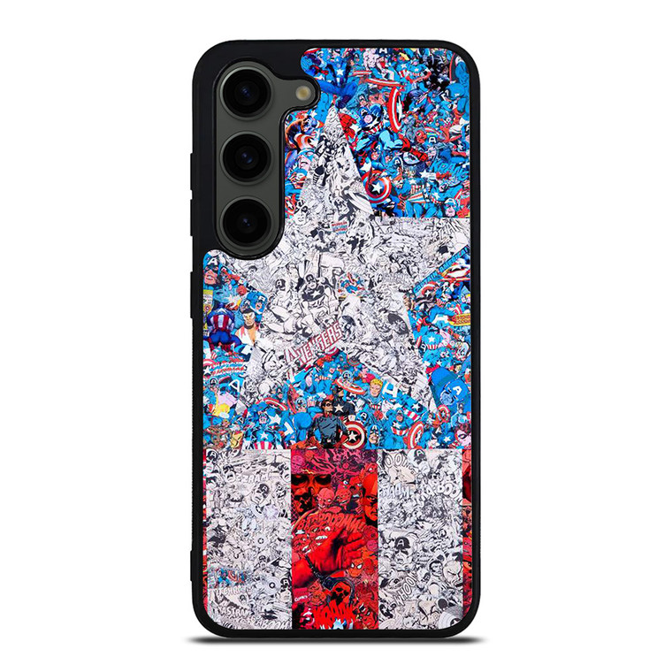 CAPTAIN AMERICA MARVEL COLLAGES Samsung Galaxy S23 Plus Case