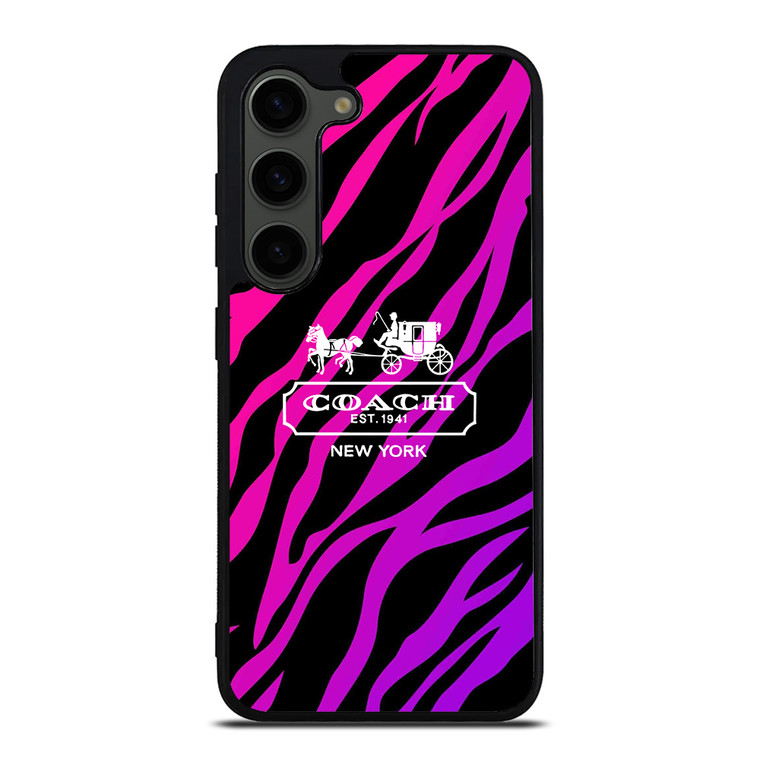 COACH NEW YORK BLACK VIOLET Samsung Galaxy S23 Plus Case