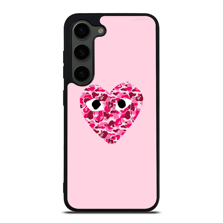 COMME DES GARCONS BAPE LOGO PINK Samsung Galaxy S23 Plus Case
