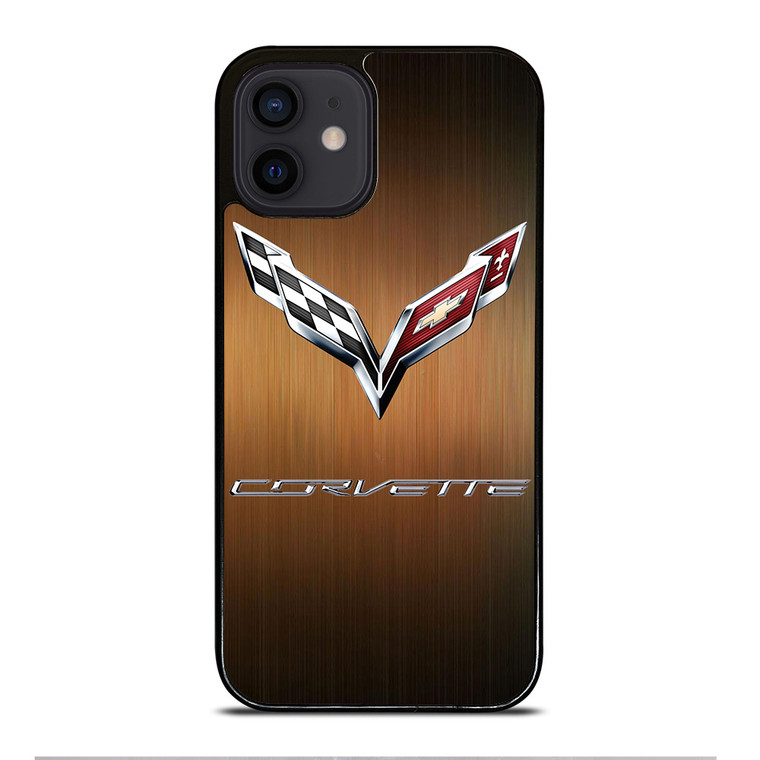 CORVETTE WOODEN LOGO iPhone 12 Mini Case CORVETTE WOODEN LOGO iPhone 12 Mini Case