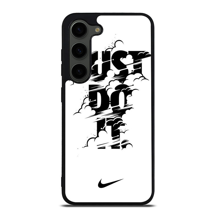 NIKE LOGO JUST DO IT GLITCH BLACK Samsung Galaxy S23 Plus Case