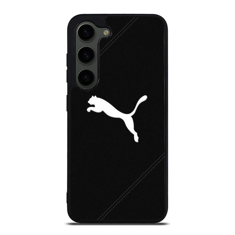 PUMA LOGO BLACK LEATHER Samsung Galaxy S23 Plus Case