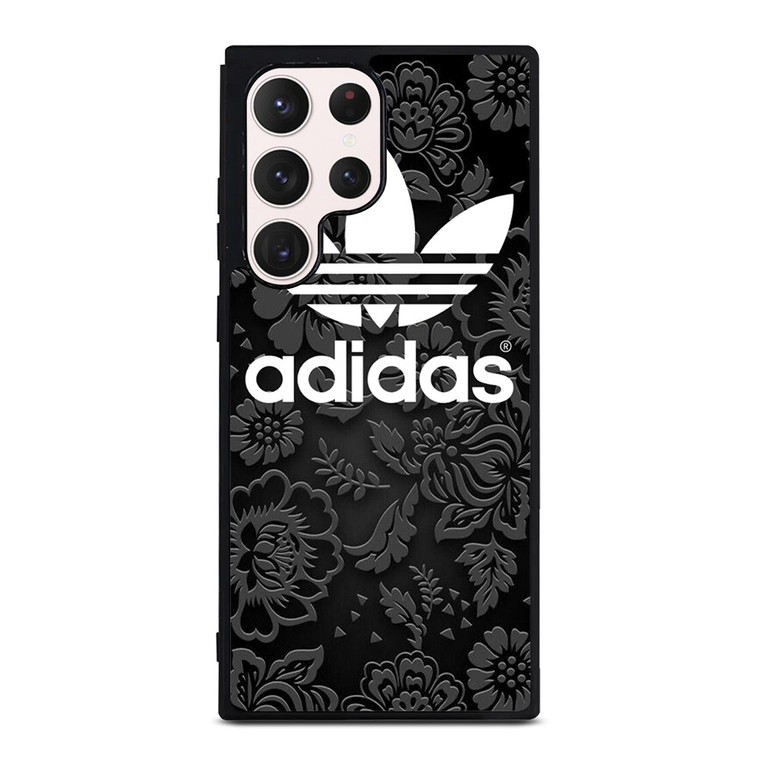 ADIDAS LOGO BLACK FLORAL Samsung Galaxy S23 Ultra Case