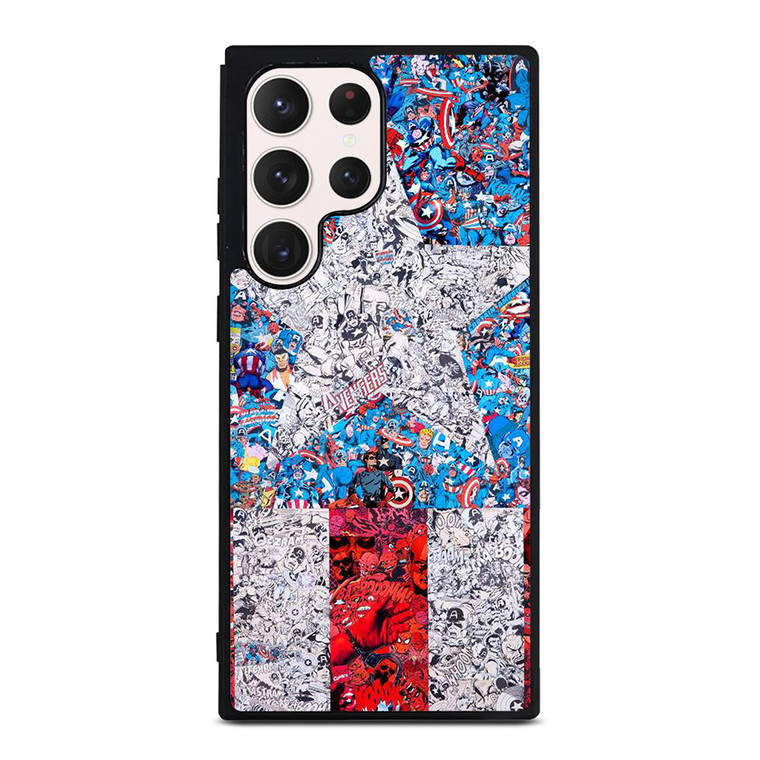CAPTAIN AMERICA MARVEL COLLAGES Samsung Galaxy S23 Ultra Case
