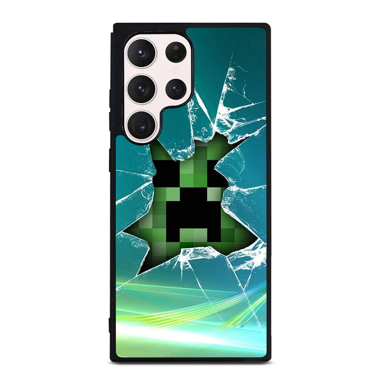 CREEPER MINECRAFT BROKEN GLASS Samsung Galaxy S23 Ultra Case