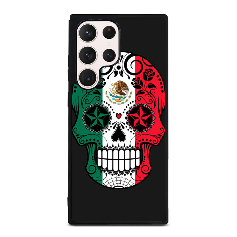 MEXICO SKULL SKELETON FLAG Samsung Galaxy S23 Ultra Case