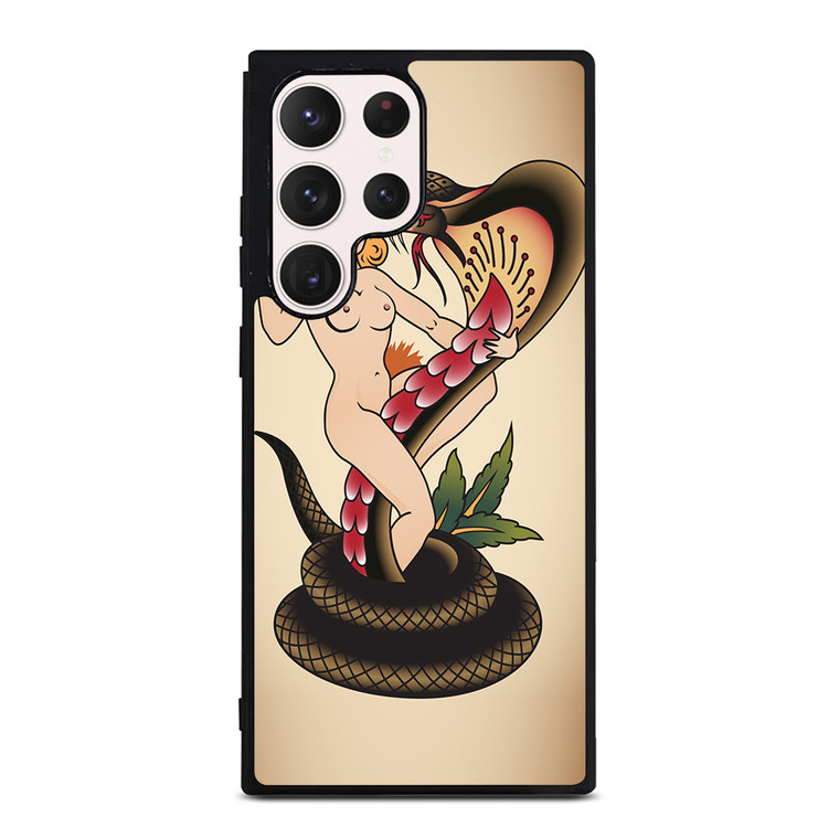 SNAKE CHAMER SAILOR JERRY TATTOO Samsung Galaxy S23 Ultra Case
