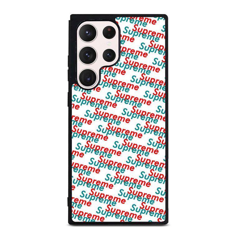 SUPREME RED BLUE PATTERN Samsung Galaxy S23 Ultra Case SUPREME RED BLUE PATTERN Samsung Galaxy S23 Ultra Case