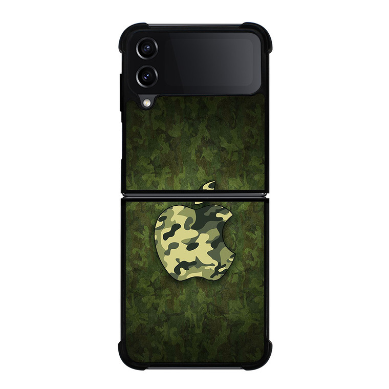 APPLE LOGO CAMO GREEN Samsung Galaxy Z FLip4 5G Case Cover