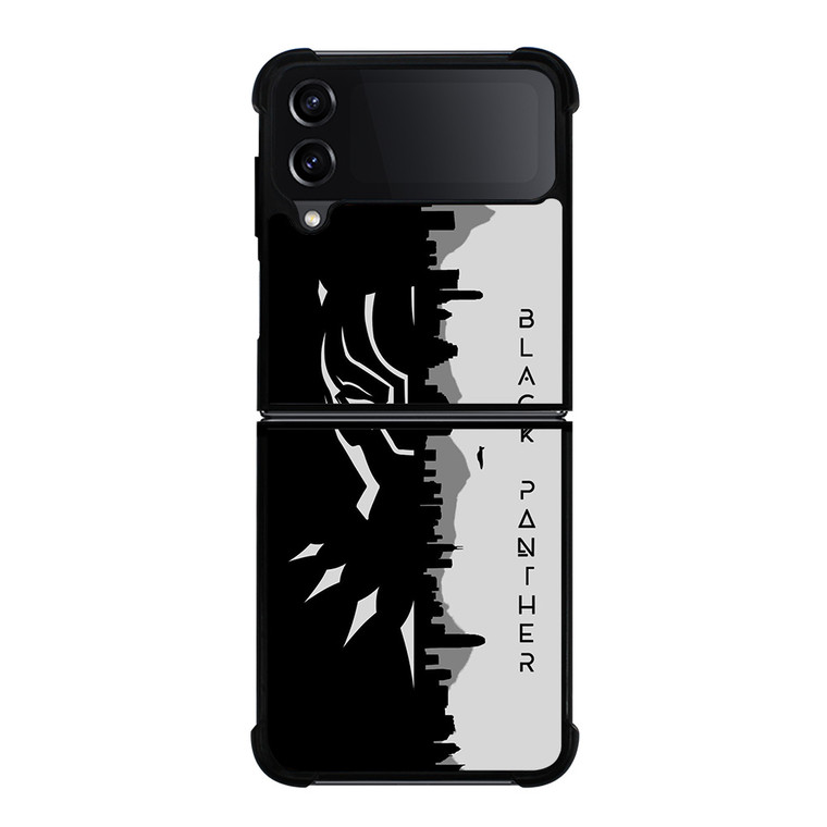 BLACK PANTHER BLACK WHITE FAN ART Samsung Galaxy Z FLip4 5G Case Cover