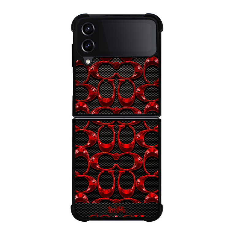 COACH NEW YORK CARBON Samsung Galaxy Z FLip4 5G Case Cover